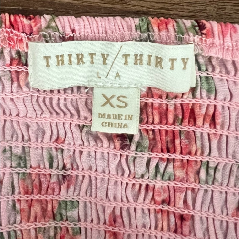 Thirty Thirty LA Pink Smocked Top - Picture 3 of 3